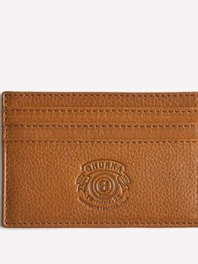 Ghurka Slim Card Case No. 204, Vintage Tan Leather